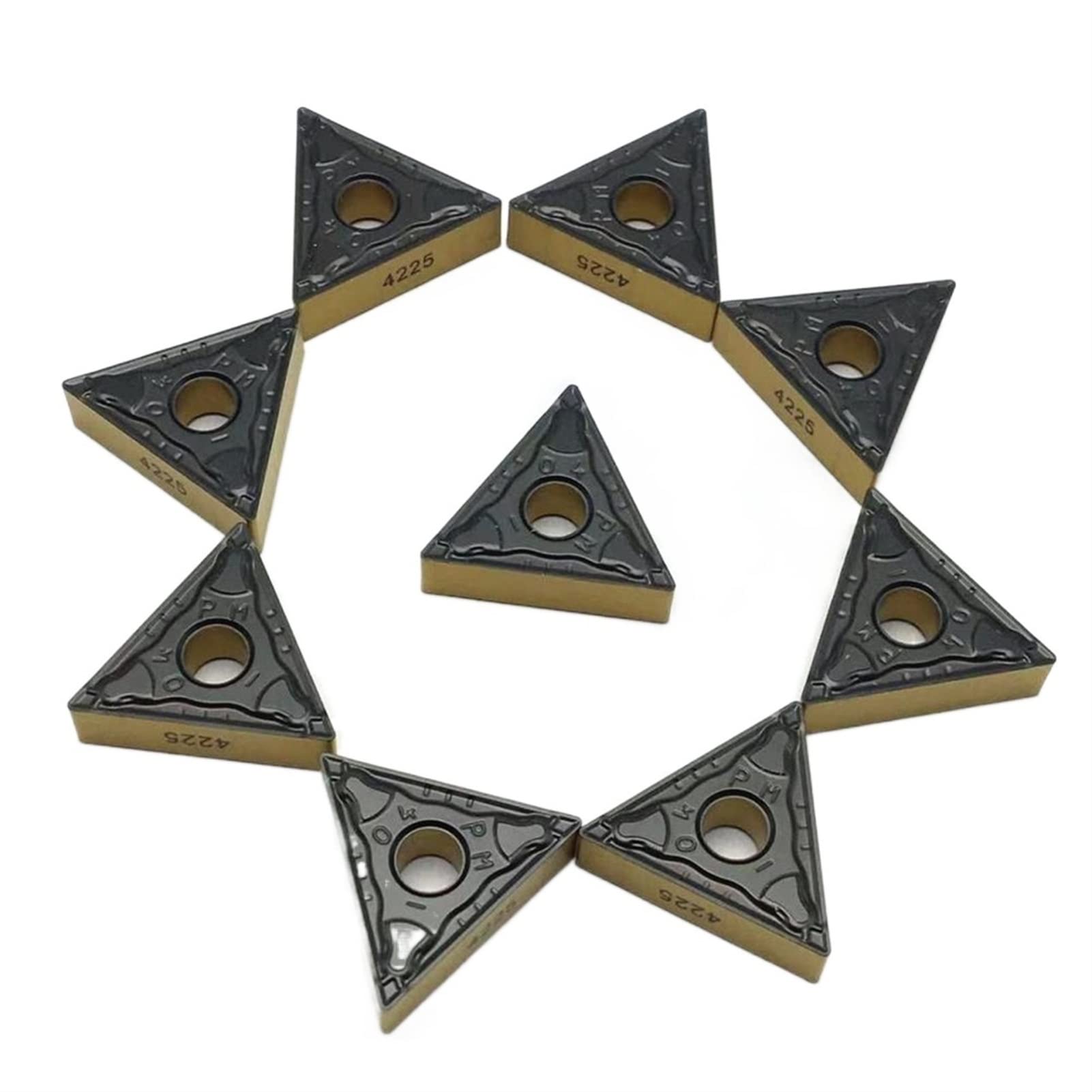 JUN-STORE 10 TNMG160404 / TNMG160408 PM 4225 Carbide Inserts External Turning Tools SENMIAO-TH (Insert Width(mm) : TNMG160404 PM 4225, Shank Diameter : 10PCS)