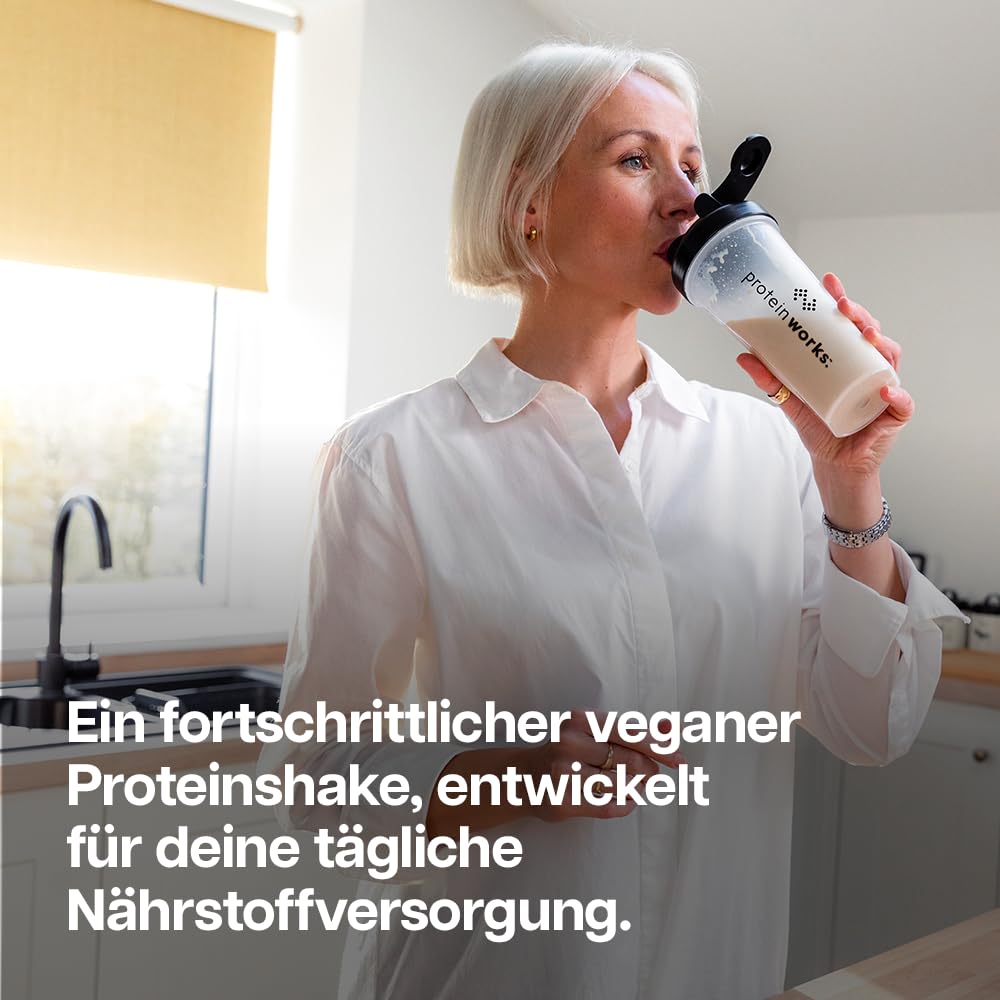 Protein Works | Vegan Protein 360 – GOLD Innovation, Vanillecreme, 33 Portionen, 100% pflanzlich & natürlich, Premium-Multi-Protein-Mix, fettarmer & kalorienarmer Shake, 1kg