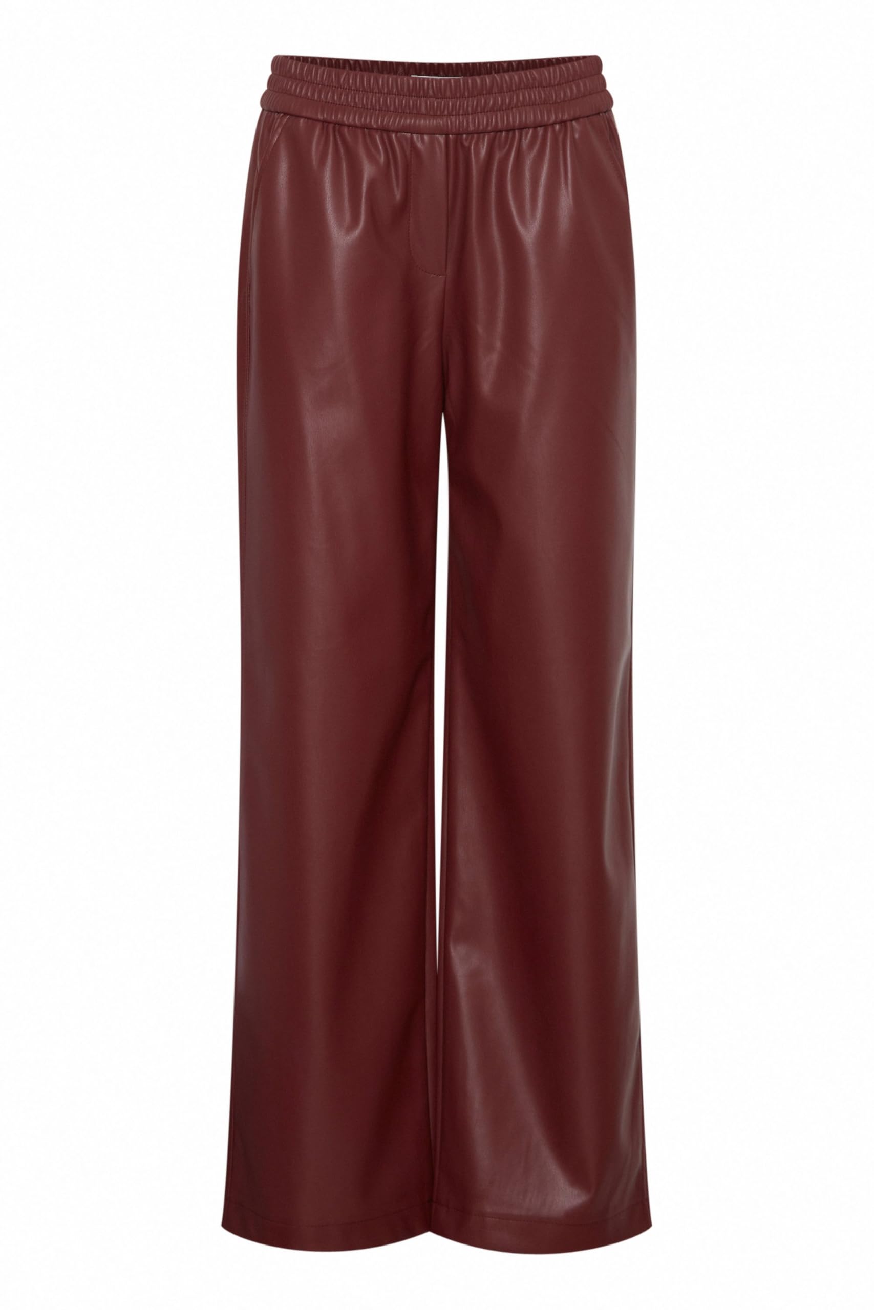 b.young BYDaja Damen Hose Lederimitat-Hose Pants mit Eingrifftaschen Gummizug Regular fit