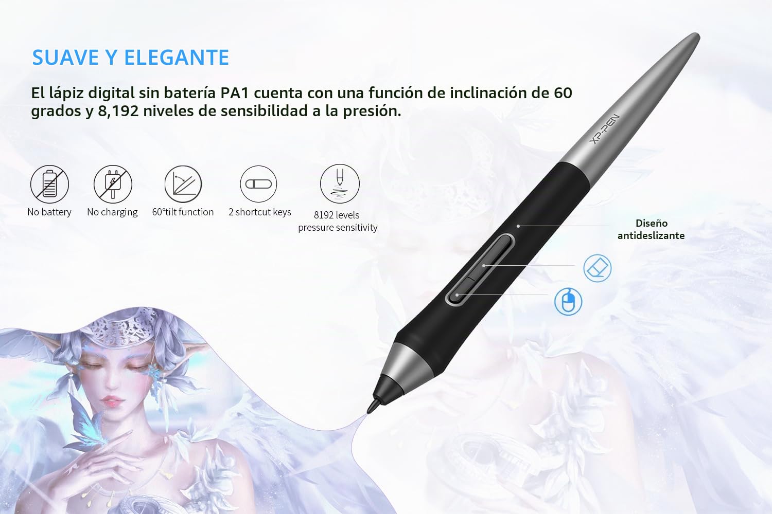 XP-PEN Deco Pro MW Tableta Gráfica Dibujo Digital Inalámbrica con Bluetooth o 2.4G, 11x6 Pulgadas, Tableta Digitalizadora Compatible con iPhone, Android, Windows y Mac para Dibujar