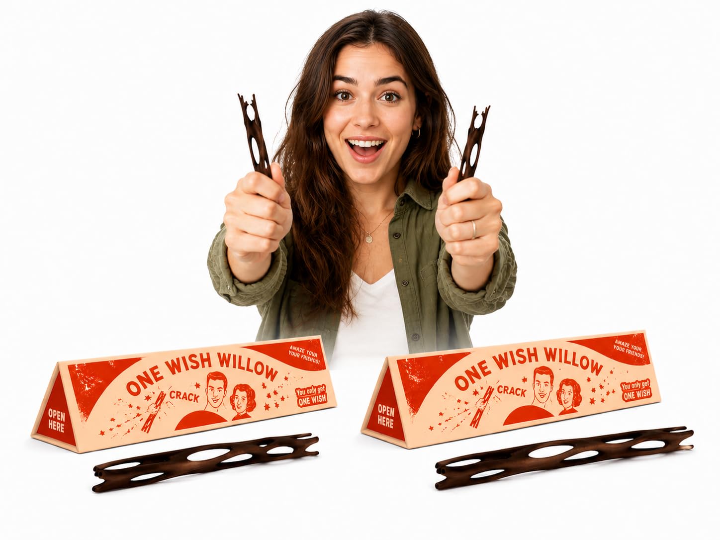 Genérico Wish One Pack 2 Einheiten | Willow des Wunsches Sammelstück | Wunschzweig mit Hartbox | Originelles Geschenk für Fans und Sammler | Zweig zum Wünschen von Obsesion