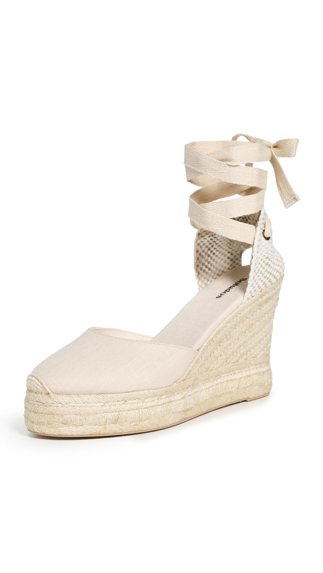 Soludos Women's Platform Wedge Espadrilles, Ivory, 8.5 Medium US
