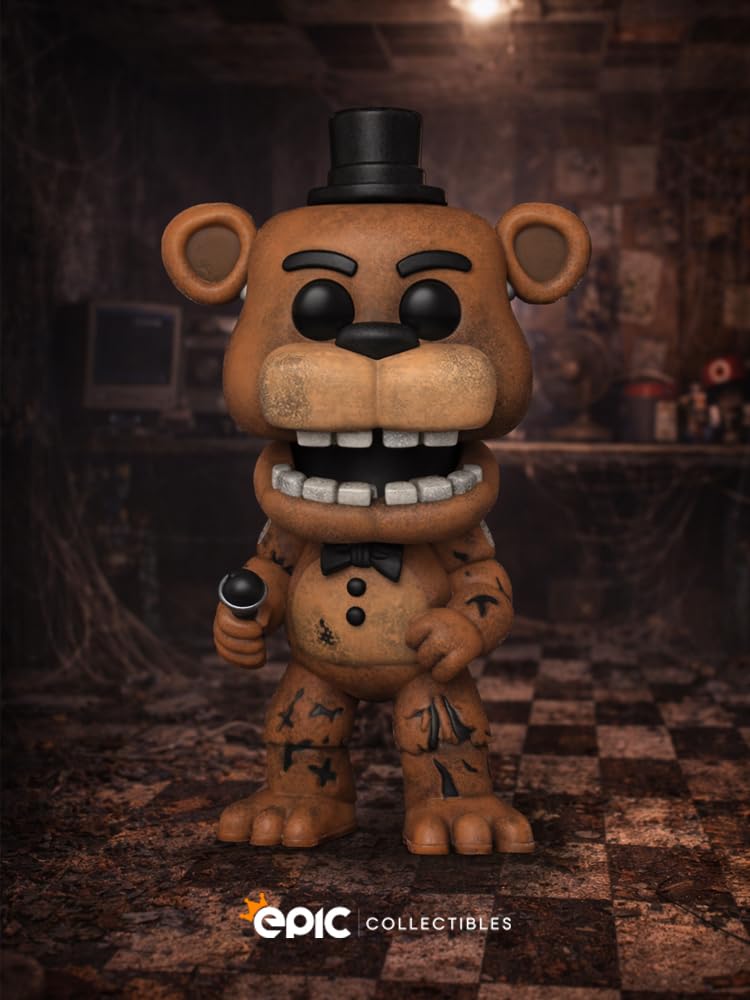 Funko Pop! FNAF: Five Nights at Freddy's - Figura in vinile di Freddy appassita da collezione in bundle con scatola protettiva