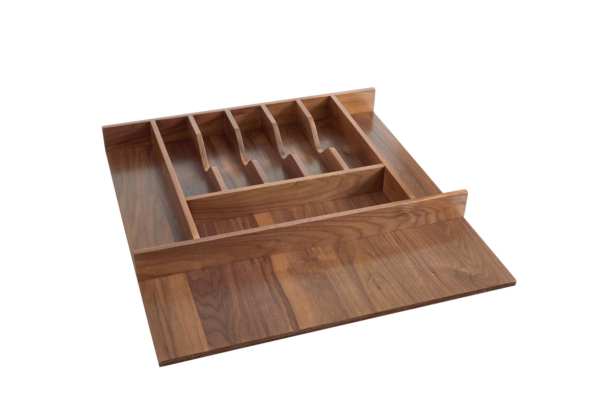 Rev-A-Shelf Walnut Trim To Fit Shallow Cutlery Drawer Insert Organizer