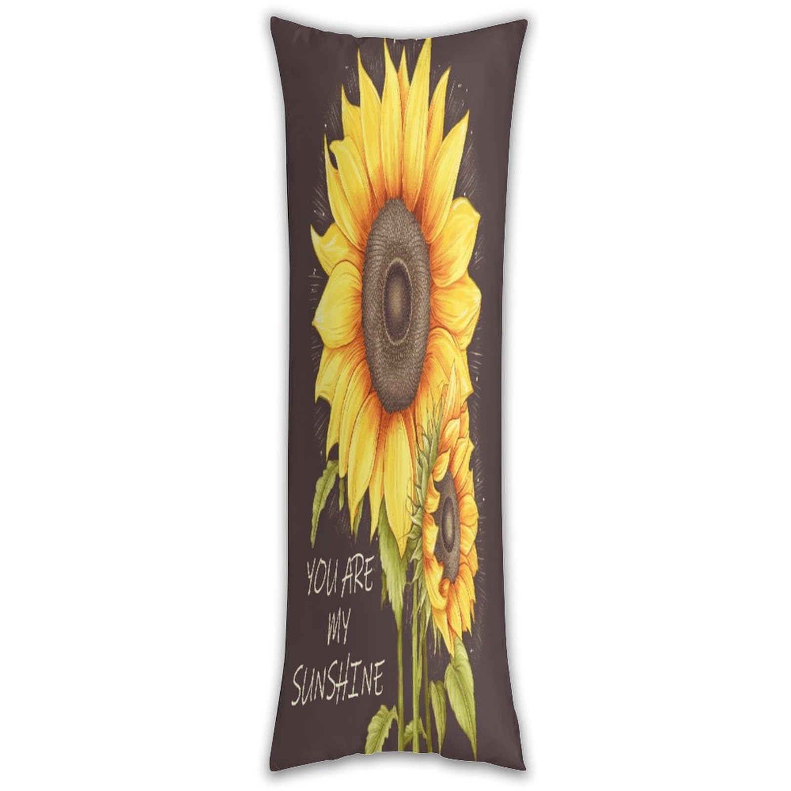 You are My Sunshine Sunflower Long Pillow Case with Zipper Ultra Soft Microfiber Long Pillow Cover Breathable Body Pillow Protector Soft Wrinkle Pillowcase for Bed Sofa Bedroom 53 X 19 in