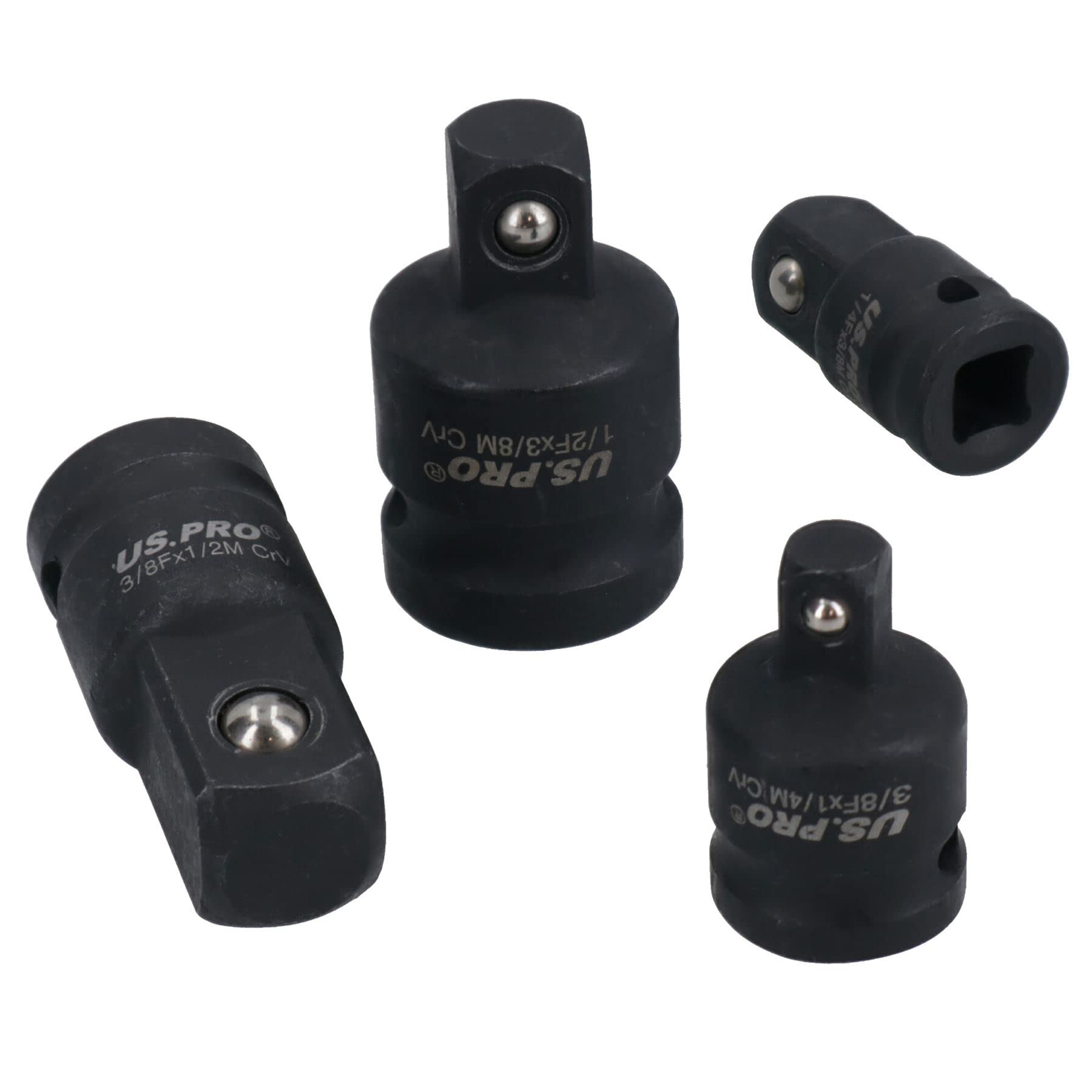 Ab Tools 4Pc Impact Socket Adaptor Adapter Step Up Step Down Reducer Converter Size 0.3417165061