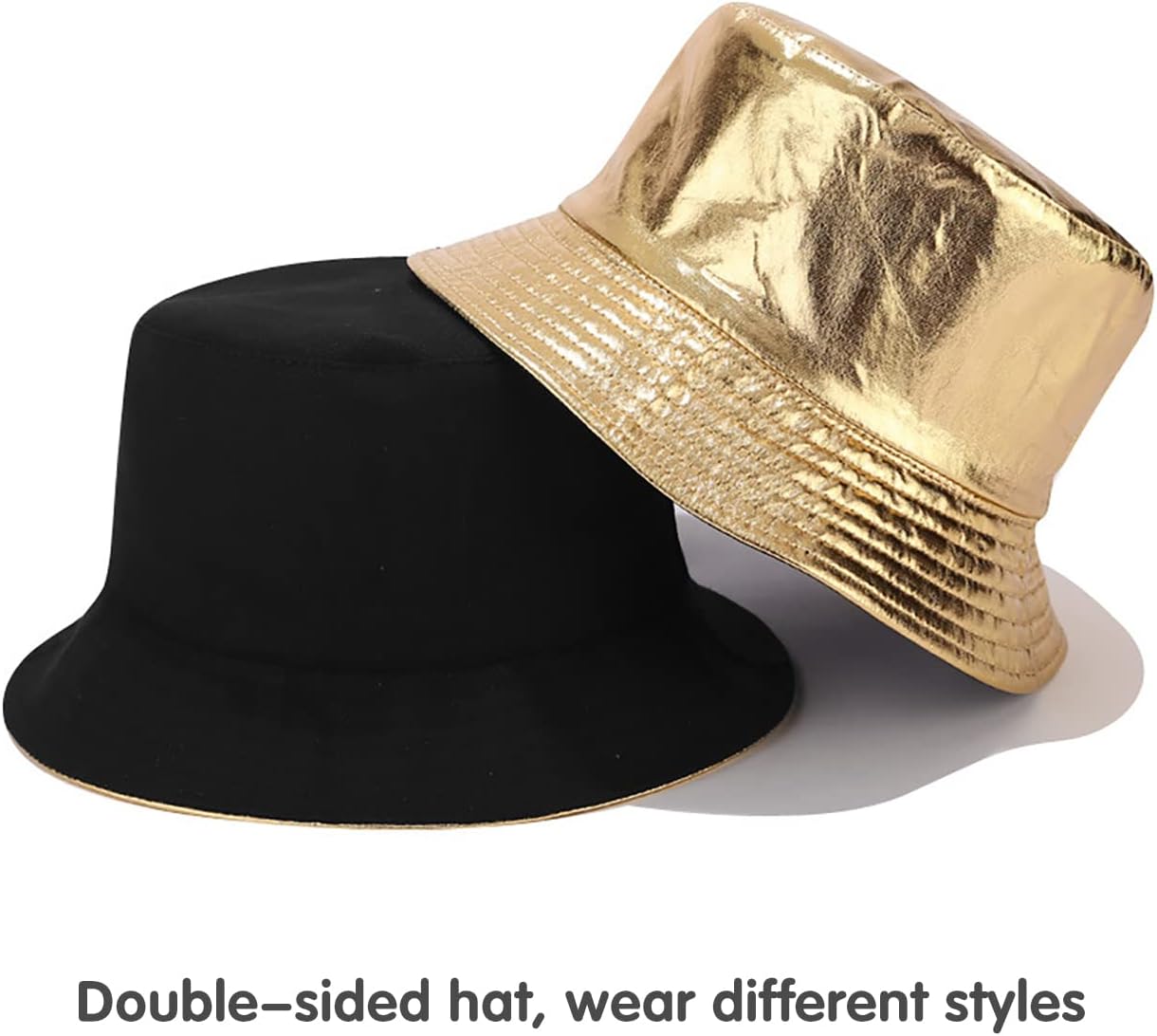 Malaxlx Unisex Bucket Hat Beach Sun Hat Aesthetic Fishing Hat for Men Women Teens, Reversible Double-Side-Wear - Image 3