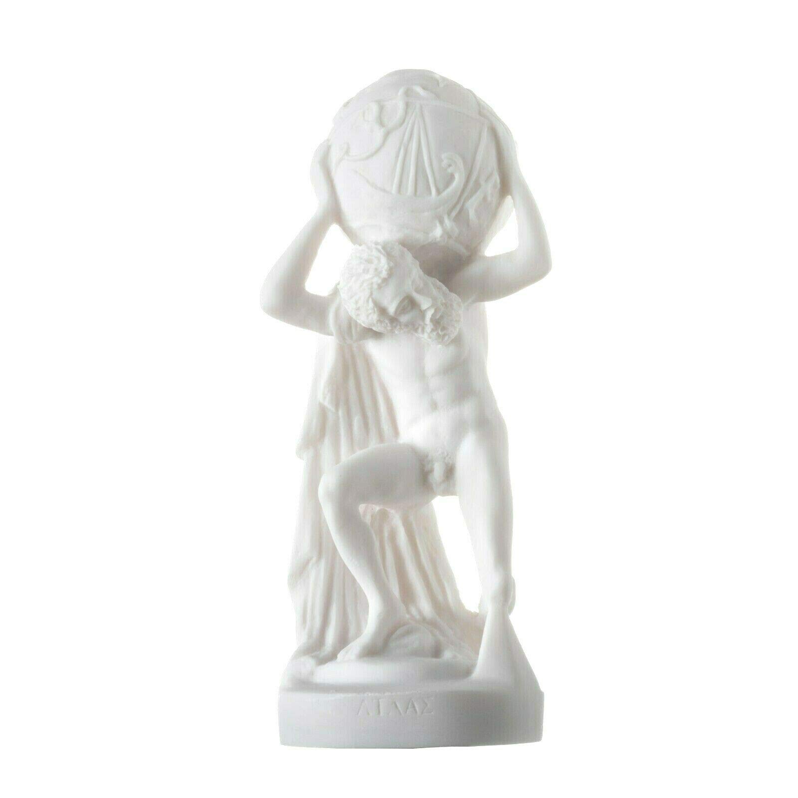 Titano Atlas Alabastro Statua Greca Scultura Artefatto Greco Antico 22 cm