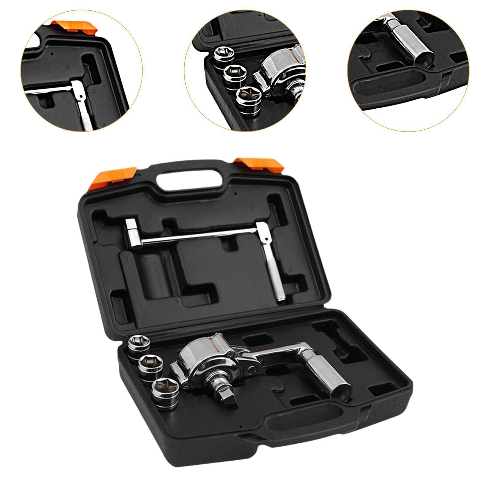 Kit per Cambio gomme, Valigetta per Il Trasporto, Strumento per la rimozione dei Dadi della Maggior Parte dei Veicoli, Chiave moltiplicatrice per Pneumatici torsionali