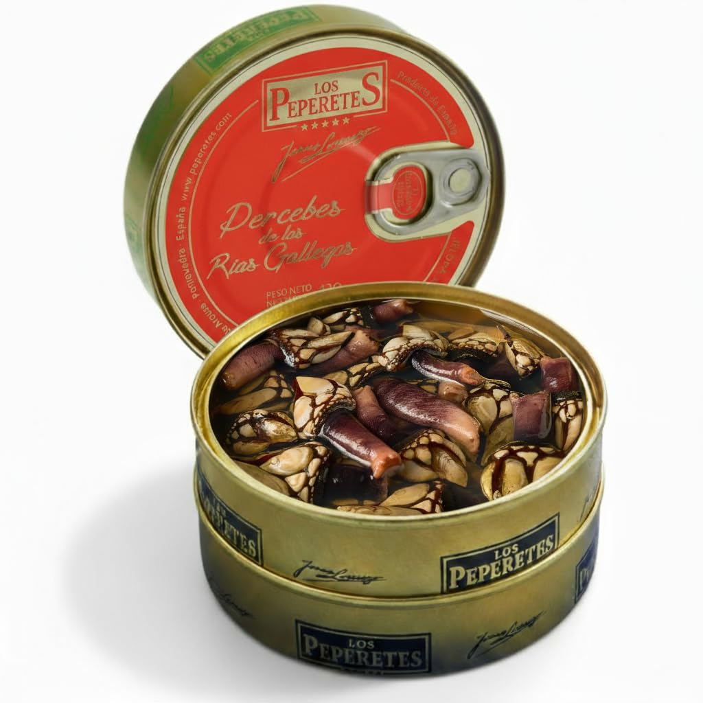 LOS PEPERETES Pack Deluxe Marisco Gallego con Vino Godello | Caviar de Erizo ×2 · Navajas al Natural ×2 · Percebes ×2 | Lote Exclusivo Gourmet