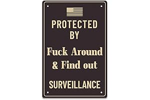 Warn Intruders: Protected by Fuck Around & Find Out Lawn Sign