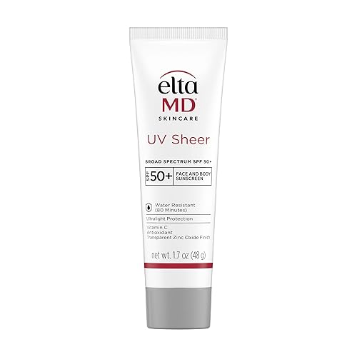 EltaMD UV Sheer SPF 50 Face and Body Sunscreen Lotion Water Resistant Sunscreen with Zinc Oxide Broad Spectrum Mineral-Based Sun Protection