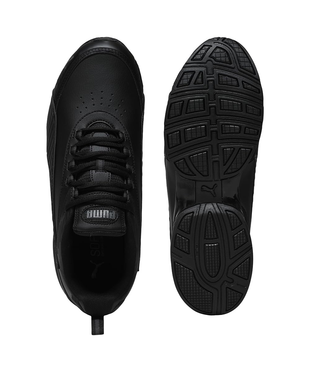 PUMA Magnetic SL (31243303) męskie sneakersy czarne, sznurowane, wygodne, ze sztucznej skóry, do uprawiania sportu, na co dzień, klasyczne, minimalistyczne