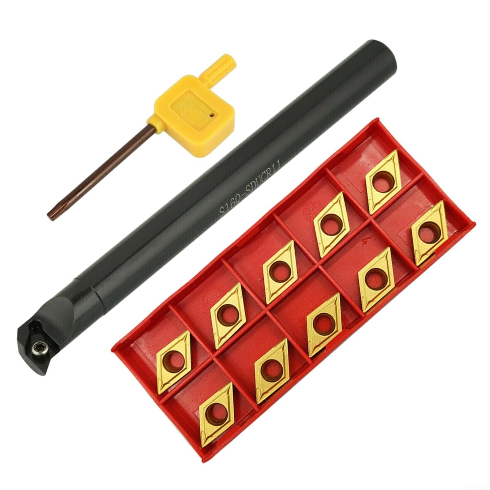 Usinage semi-finition CNC : jeu d'outils S16Q-Sducr11 tige 16mm et plaquettes carbure
