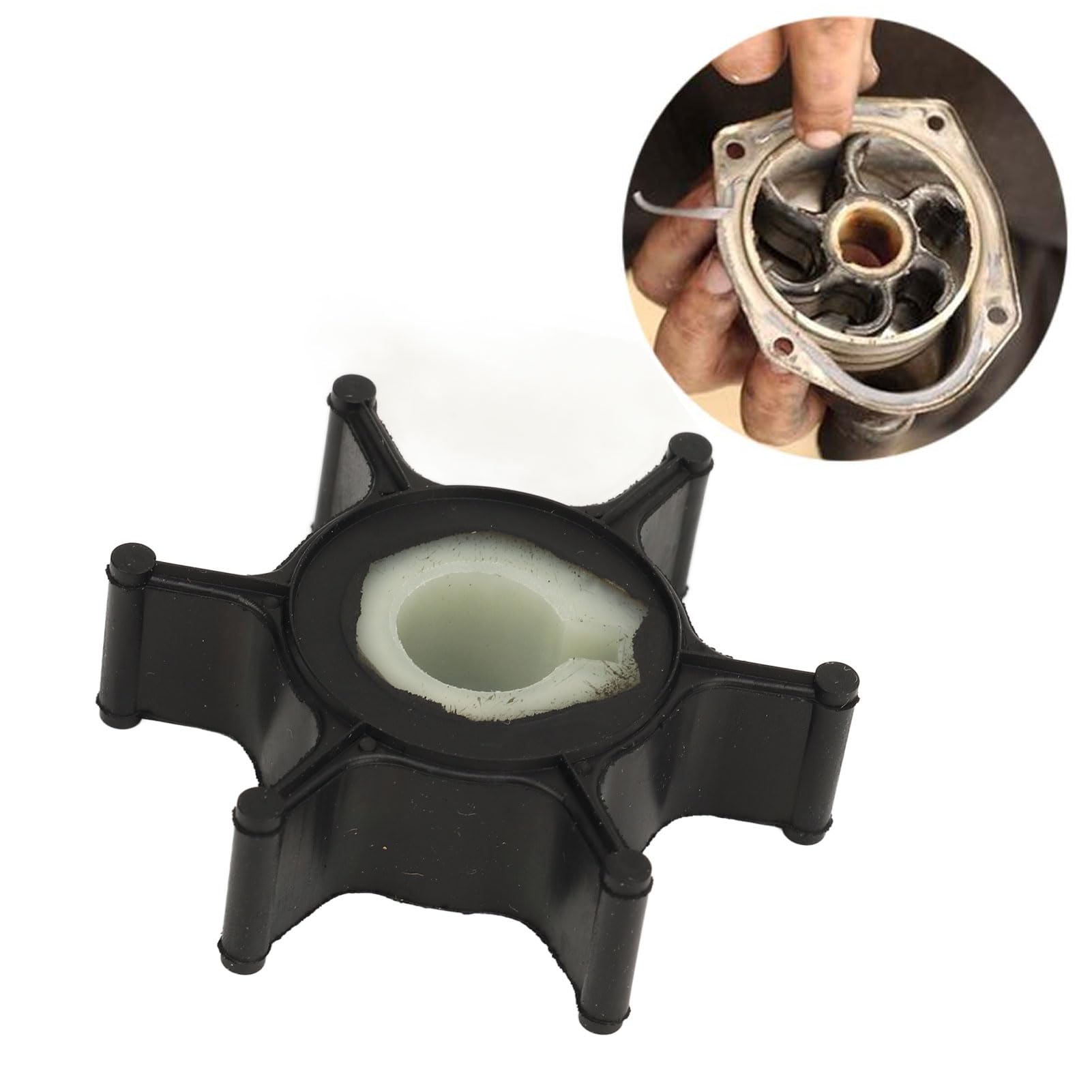 Wasserpumpen-Impeller Für Johnson Evinrude Außenborder – 6-Blatt, 1,5–2 PS, Ersatz Für 382221 / 0382221 – Robustes Gummi, Passend Für Modelle 1968–1979