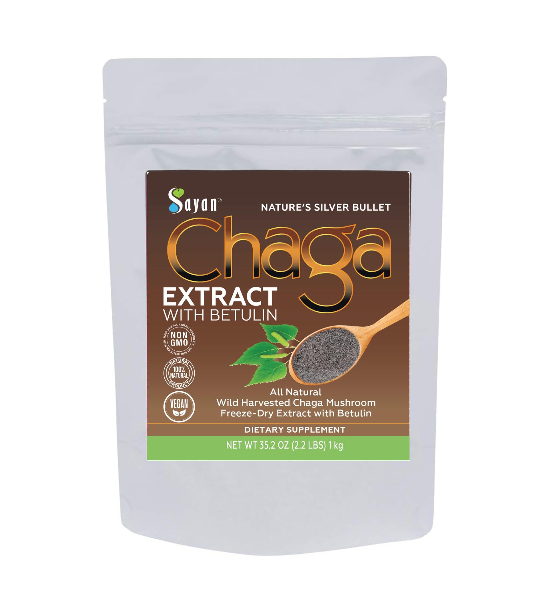 Chaga Mushroom Extract Powder 2.2 lb, Freeze Dried Wild Siberian Chaga — Amazon image 11