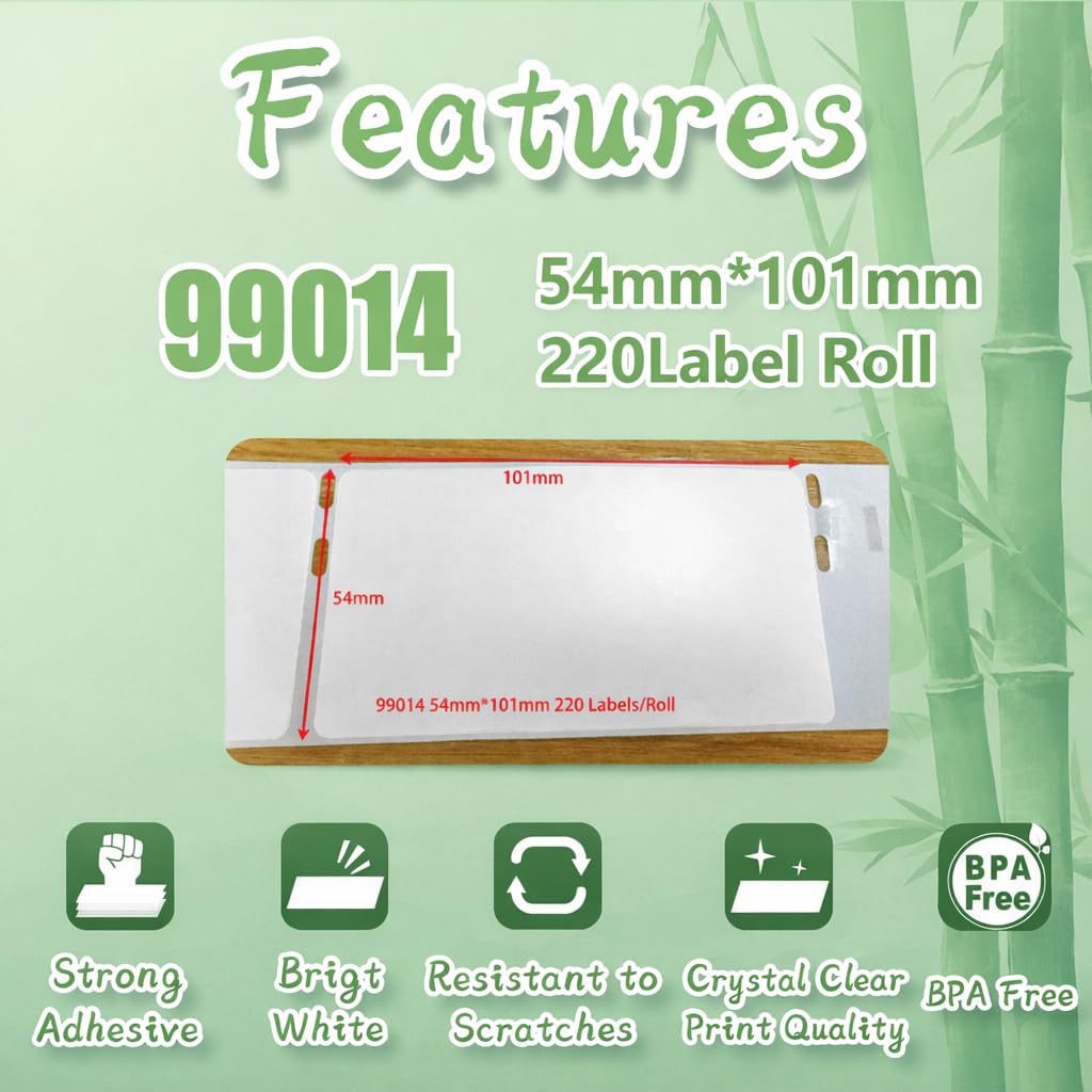 99014/S0722430 - Etichette per spedizione compatibili, 54 x 101 mm, 20 rotoli (220 etichette ciascuna), per Dymo LabelWriter 4XL/450/400/330/320/310 Twin Turbo/Duo & Seiko SLP 450/400/240/20/20/20/20