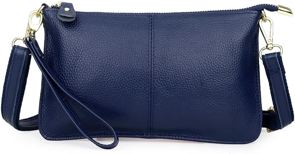 Bolsa tiracolo feminina de couro legítimo, mini bolsas de ombro, carteira