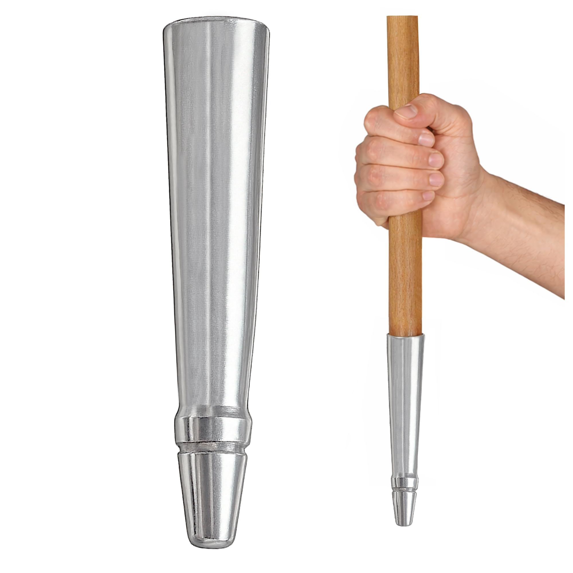 Lord of Battles Medieval Spear Butt Cap Viking Spearpoint Butt Steel Tip for Spears, Poles, & Outdoor Tools Ideal for LARP, Cosplay, Reenactment & Ren Faire