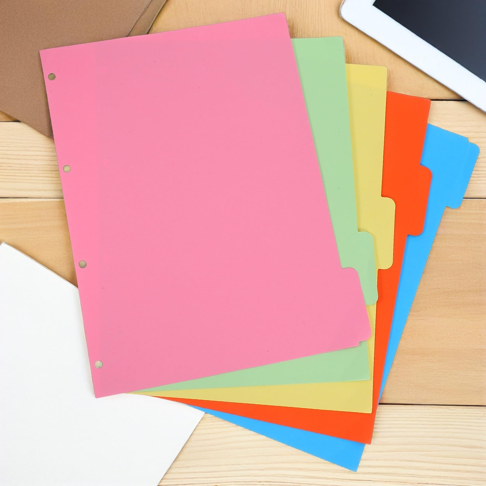 Intercalaires de Papier Colorés pour Cahier, 10 Lots, Pages de Séparation