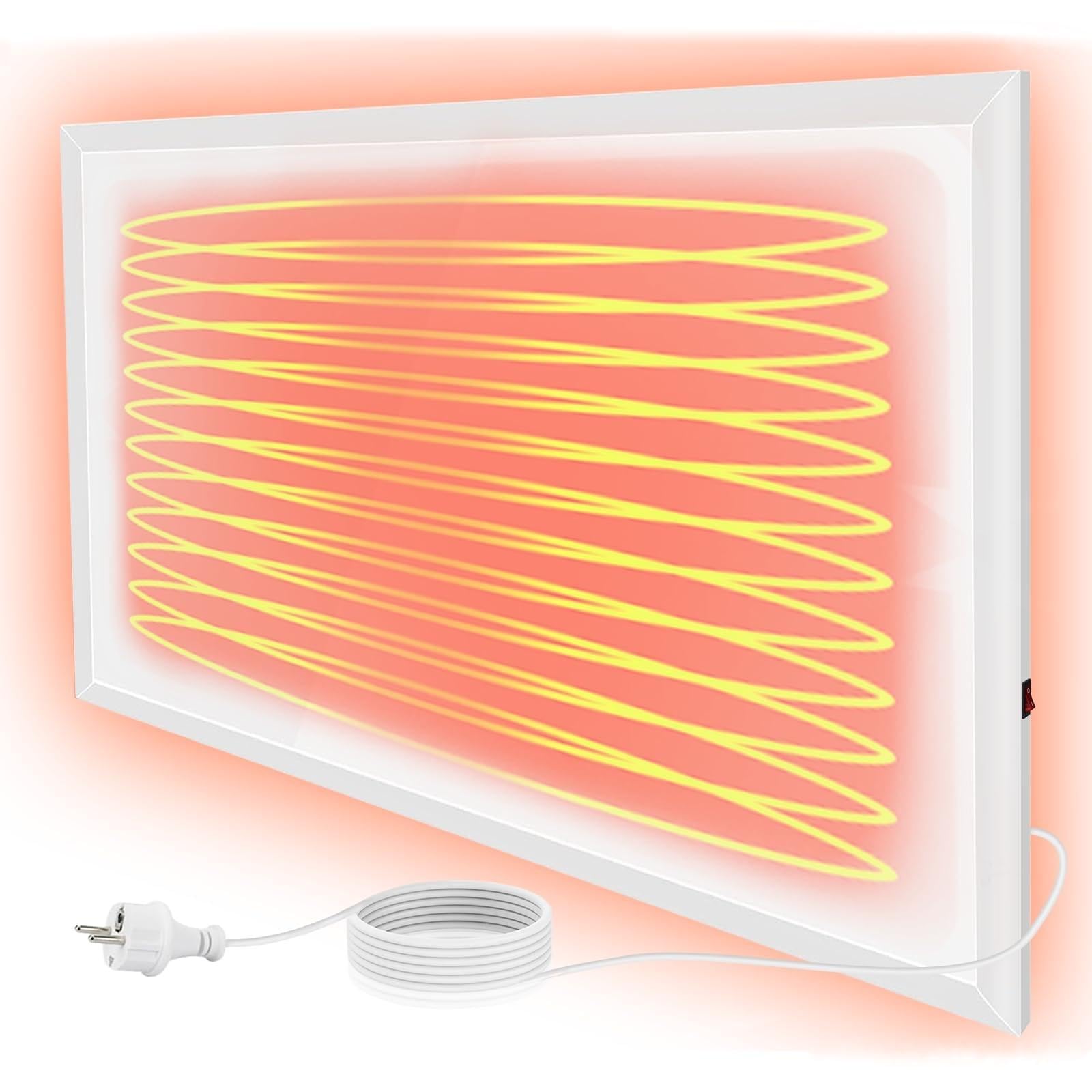 Mursche Infrarotheizung Wandmontage Elektroheizung Energiesparend Heizung | 290W 60.3x50.3x1.4 cm Elektro Heizkörper Wand Infrarot Elektrisch Wandheizung Elektroheizkörper Heizpaneel Badezimmer