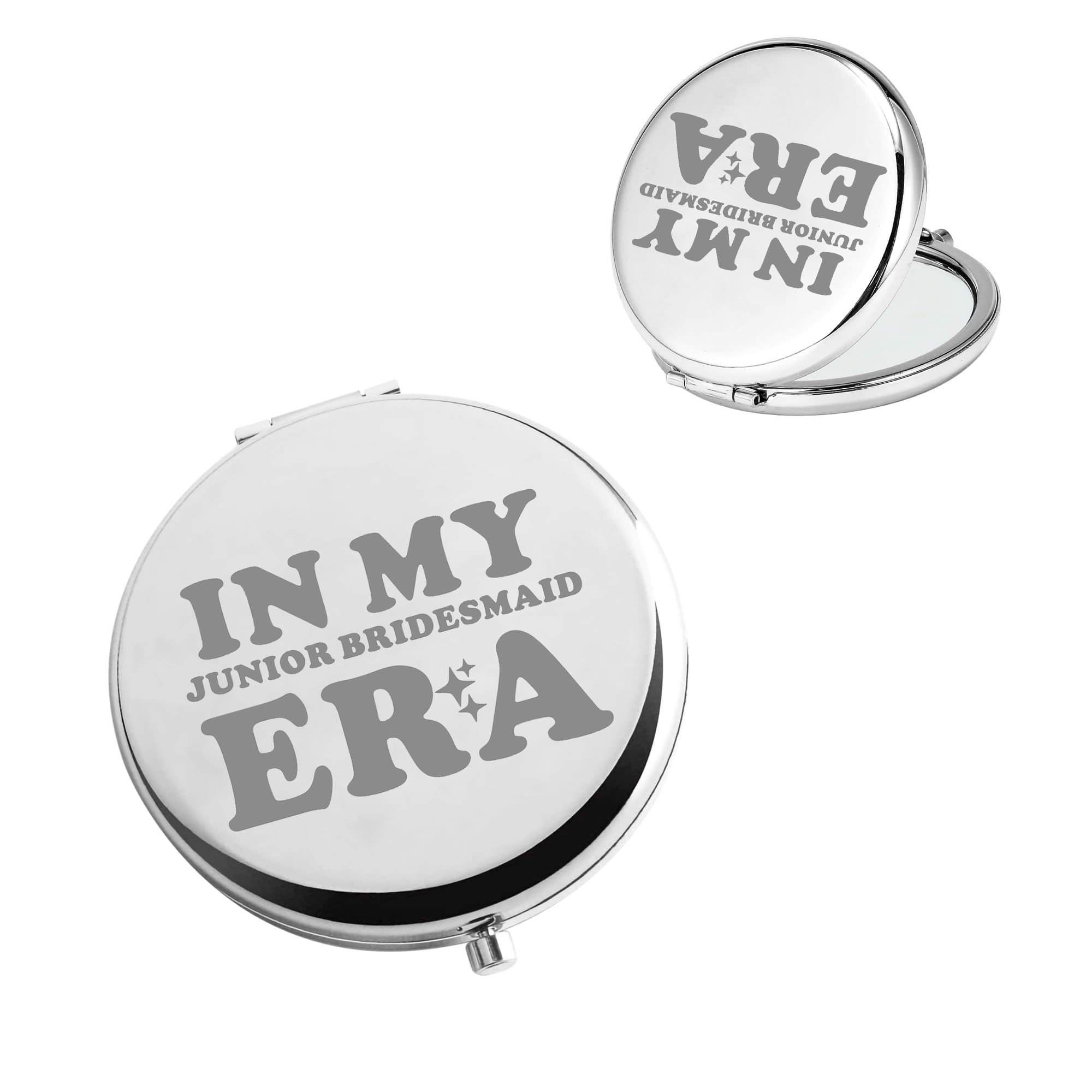 BAUNA Junior Bridesmaid Gift Bridesmaid Proposal Gift Wedding Party Gift in My Junior Bridesmaid Era Compact Mirror (Bridesmaid Junior era CMS)