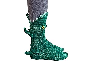 Knit Socks Unisex Novelty Shark Crocodile Shape Socks Floor Socks Winter Home Warm Socks