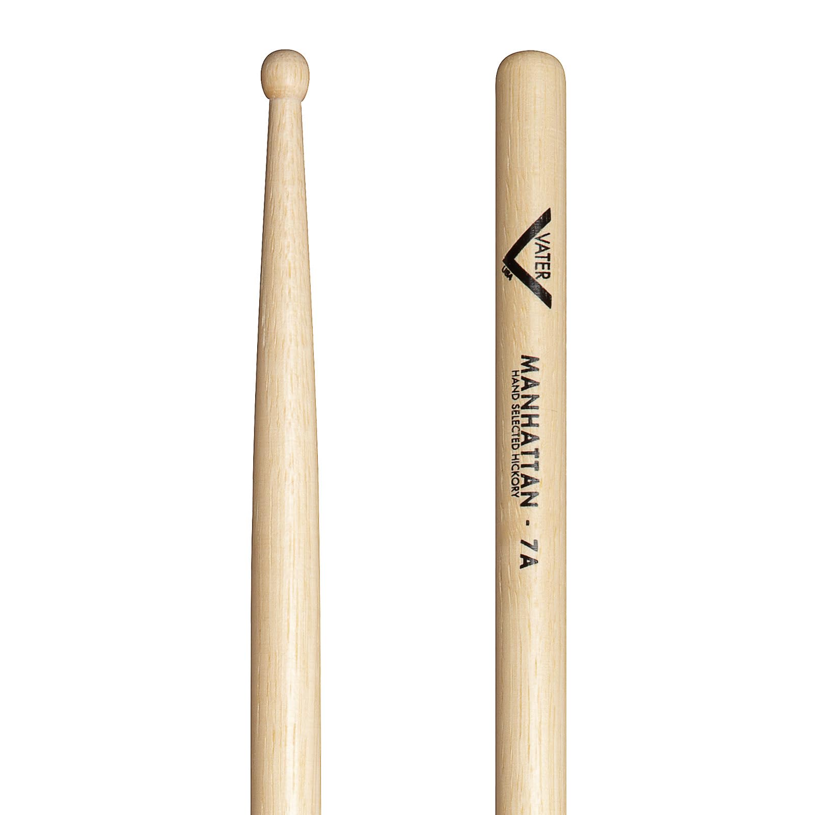 Vater 7A Wood Tip Hickory Drum Sticks, Pair