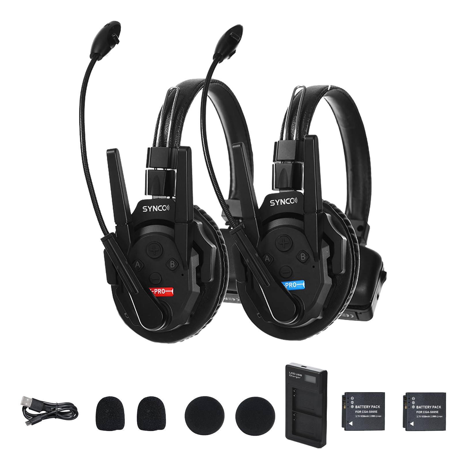 SYNCO Xtalk XPro2 Wireless Intercom Headset System for 2 Users, 500m