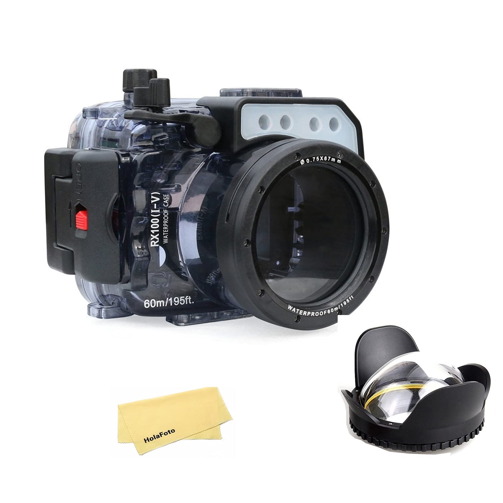 Buy Seafrogs 60m/195ft Underwater Camera Waterproof case w/Fisheye Wide Angle Lens Dome Port Kit