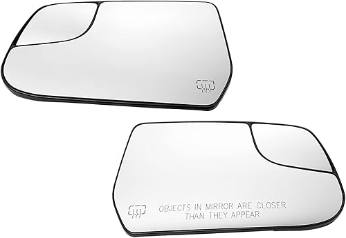 Garage-Pro Juego de cristales de espejo compatible con Chevrolet Equinox 2010-2017 calentado con vidrio de punto ciego para el lado del conductor y