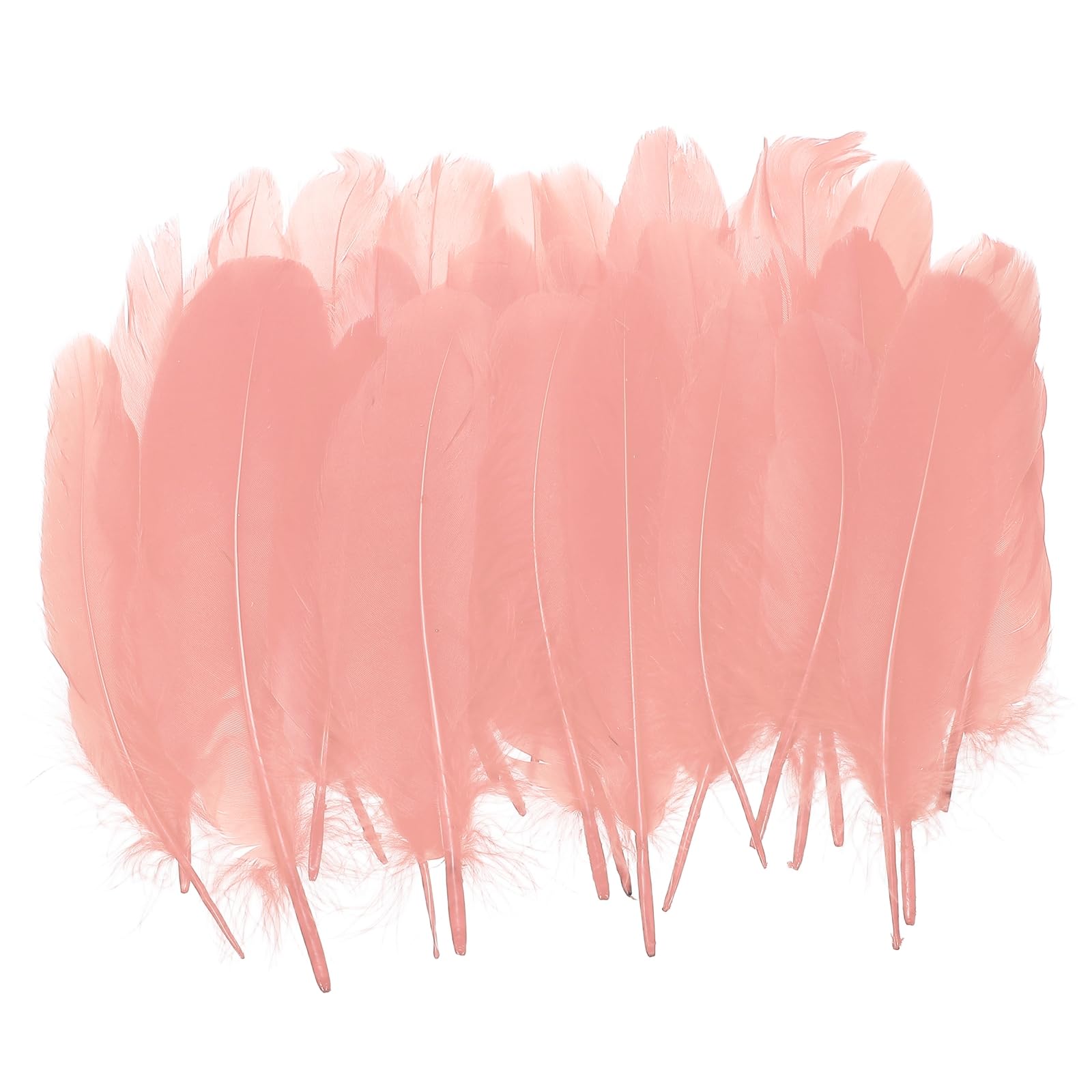 PATIKIL 4-7" Piume D'Oca Naturali All'ingrosso Per Artigianato, 300 Pezzi Piume Lunghe Di ricchi colori Per Decorazioni DIY Come Acchiappasogni, Cappello， Ghirlande, Colore Rosa Pesca