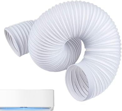 Portable Air Conditioner Exhaust Hose - 5.1/5.9" Diameter Extension AC Mobile Vent Pipe, Replacement AC Vent Hose, Counterclockwise Screws, Air Conditioner Parts Accessories