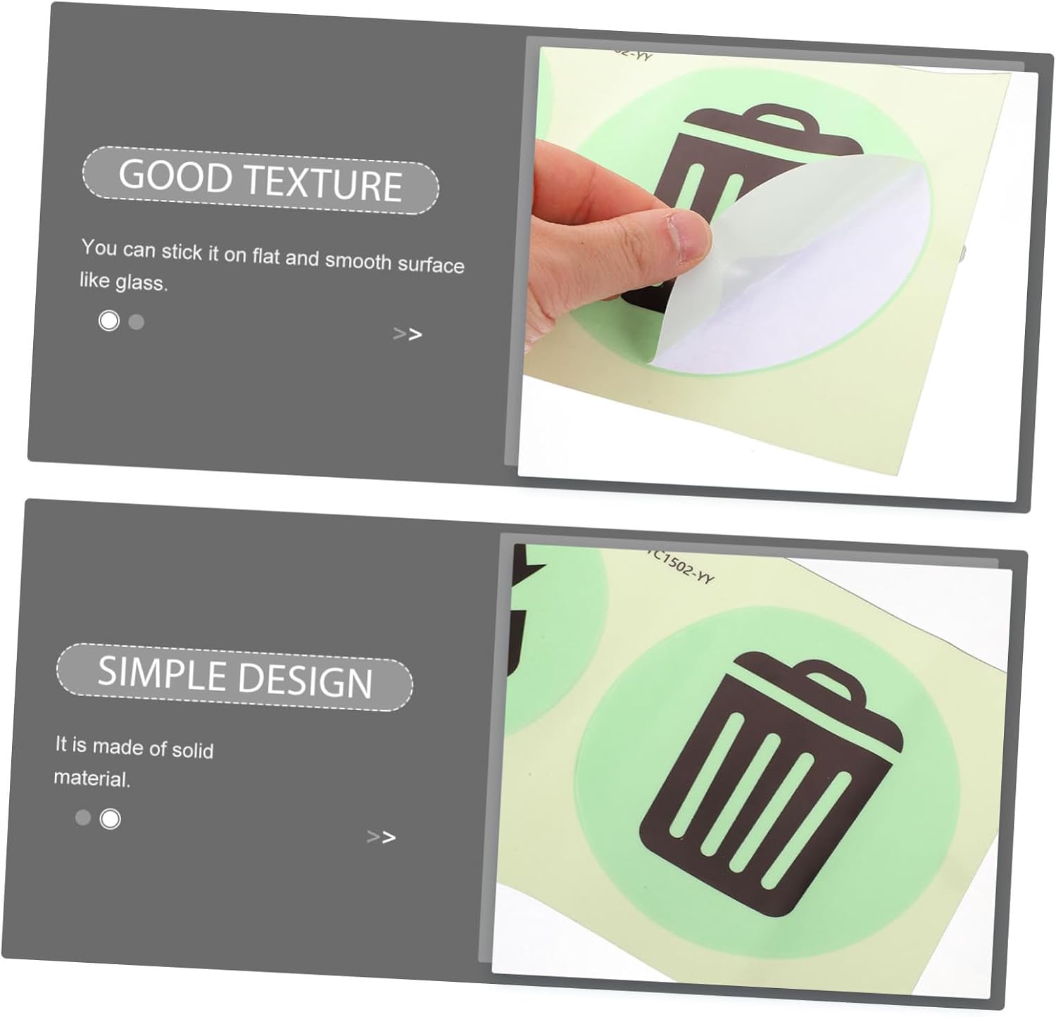 Recycling Trash Can Stickers Noctilucous Adhesive Stickers for Kitchen Bathroom Garbage Sorting Labels