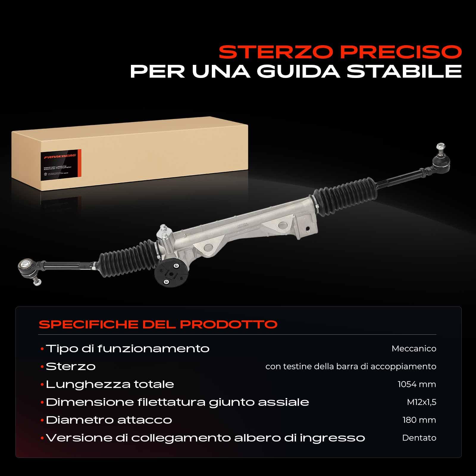 Frankberg Tiranti Ingranaggio dello sterzo Compatibile con 4 112 6 118 4 Furgone/MPV R21 R23 Replace# SR076L,QSR41