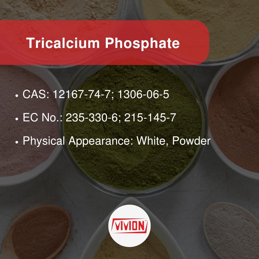 Tricalcium Phosphate Powder - Bulk 50 lb - NF Grade Anti Caking Flow Agent Nutritional Food Additive - Mineral for Food & Industry