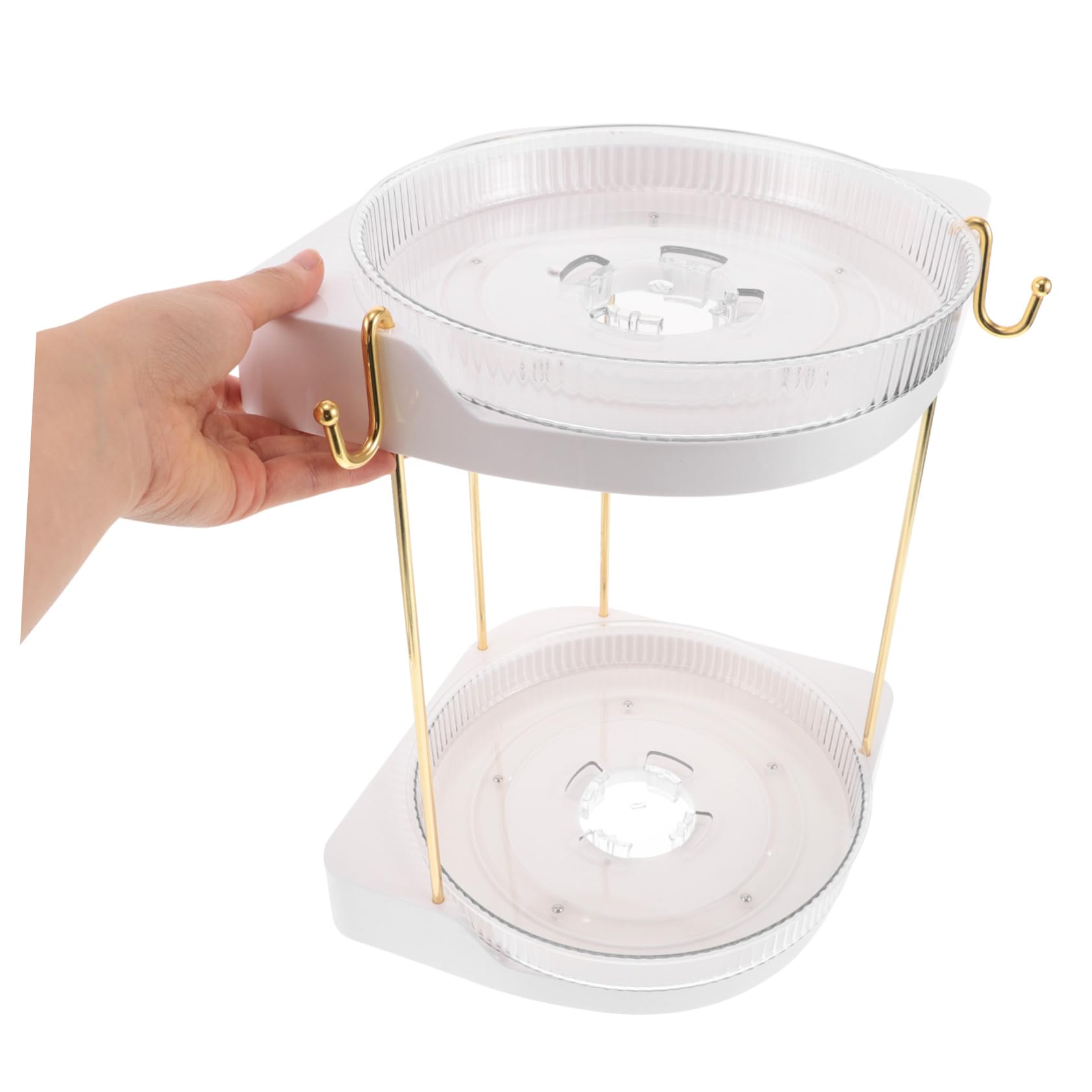 Organizer Rotante per Trucchi da Bagno Porta Profumo Multistrato Organizer Girevole per Cosmetici Portatile per Cura