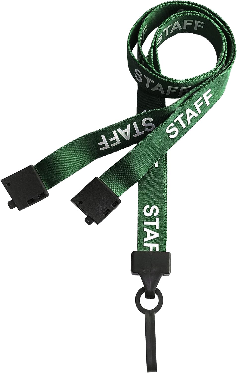PCL Media ltd® Green Staff Lanyards for use with ID Card Holders with Safety Breakaway Clip Staff Lanyard — image 1