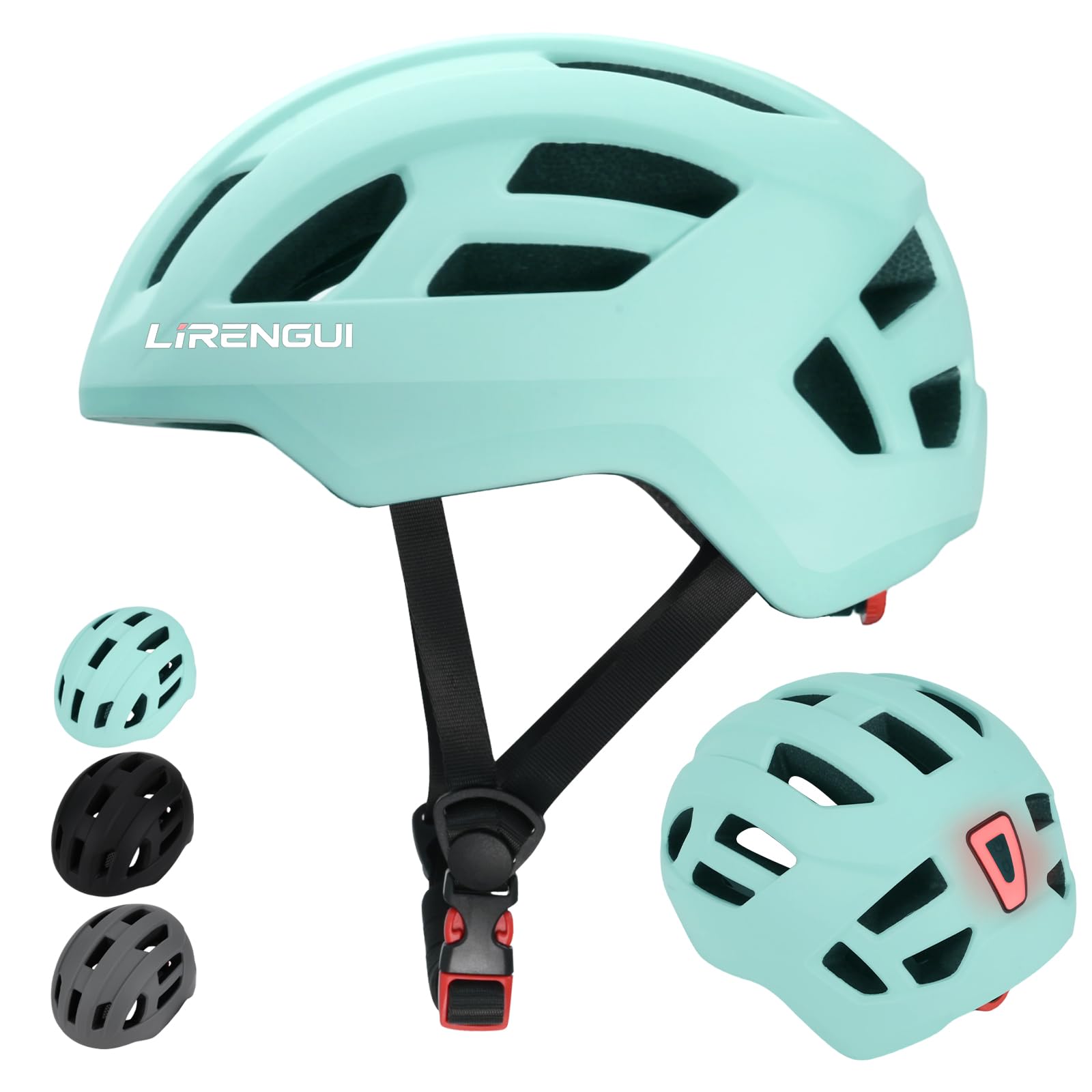 Kinderfahrradhelm mit licht für Jungen Mädchen Jugendliche, Wiederaufladbares Sicherheits Rücklicht, Verstellbarer Leichtem Fahrradhelme für Multi-Sportarten