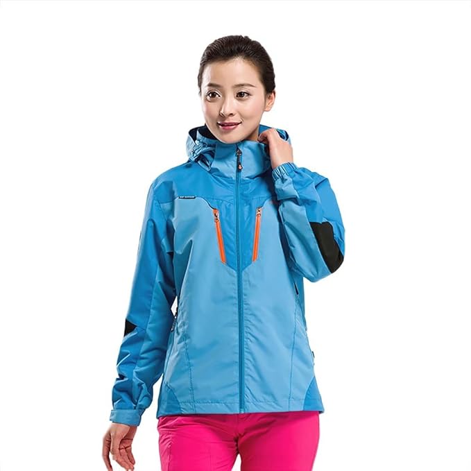 Amazon マウンテンパーカー レディース アウトドア 登山 キャンプ ハイキング トレッキング 自転車 防水 秋 ブルー 4l アウトドア アウトドアジャケット 通販
