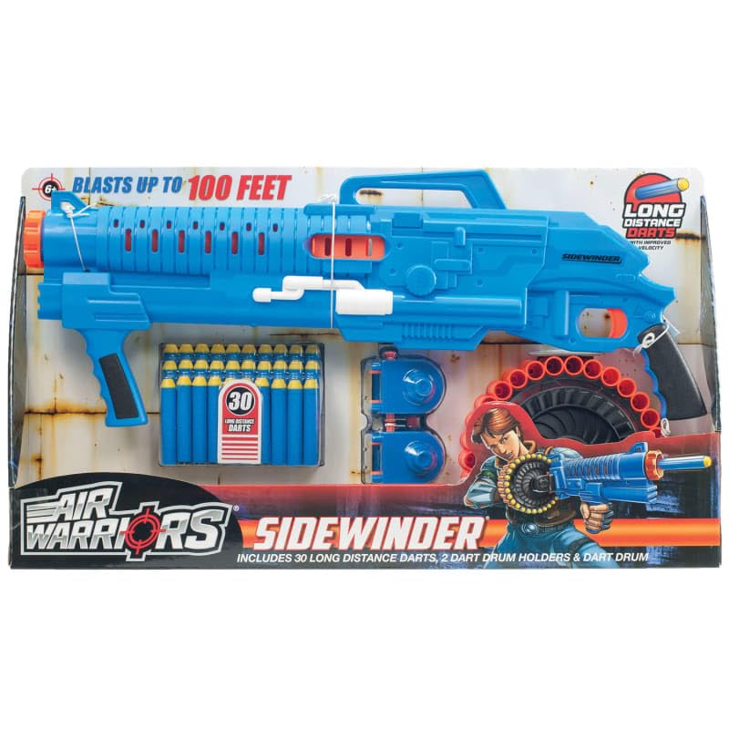 Buzzbee Air Warriors Sidewinder with a Rotating Drum That Holds 40 Foam Darts Blaster
