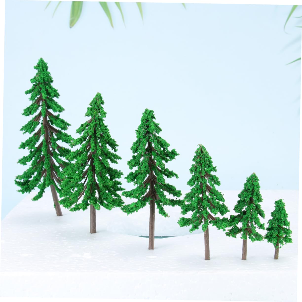 Ciieeo 60piezas Árboles De Maqueta De Jardín Árboles De Plástico Color Verde Natural para Dioramas y Paisajismo Proyectos De Construcción