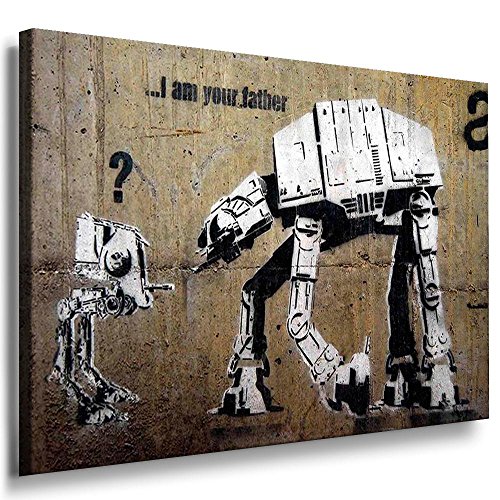 Fotoleinwand24 - Banksy Graffiti Art I AM Your Father / AA0007 / Fotoleinwand auf Keilrahmen/Farbig / 40x30 cm