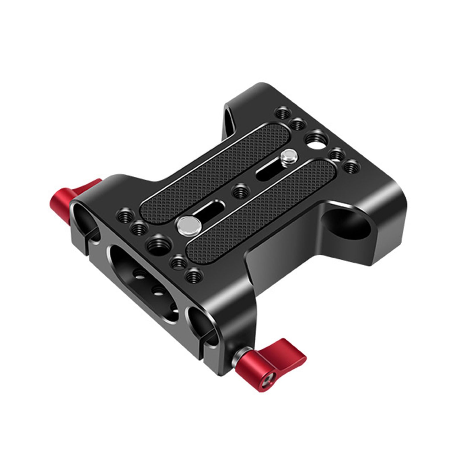 Piastra di base in alluminio per fotocamera con binari da 15 mm, piastra di base a morsetto, ricambio per fotografia, registrazione video, DSLR, piastra di base DSLR