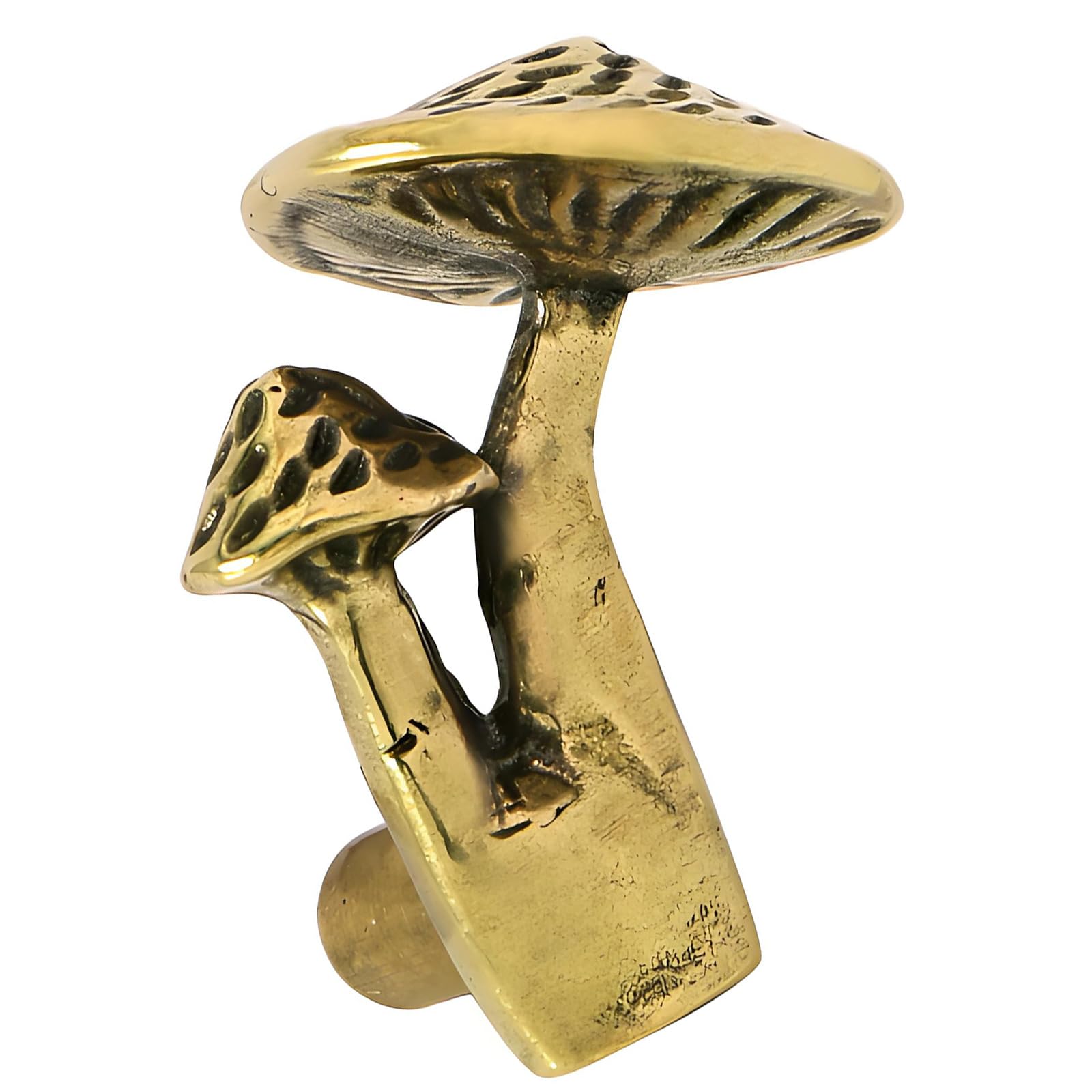 Shyyoulqe Aged Color Mushroom Shape Brasses Furniture Handle Mushroom Drawer Knobs Antique Drawer Pull For Dresser Cupboard Furniture Handle