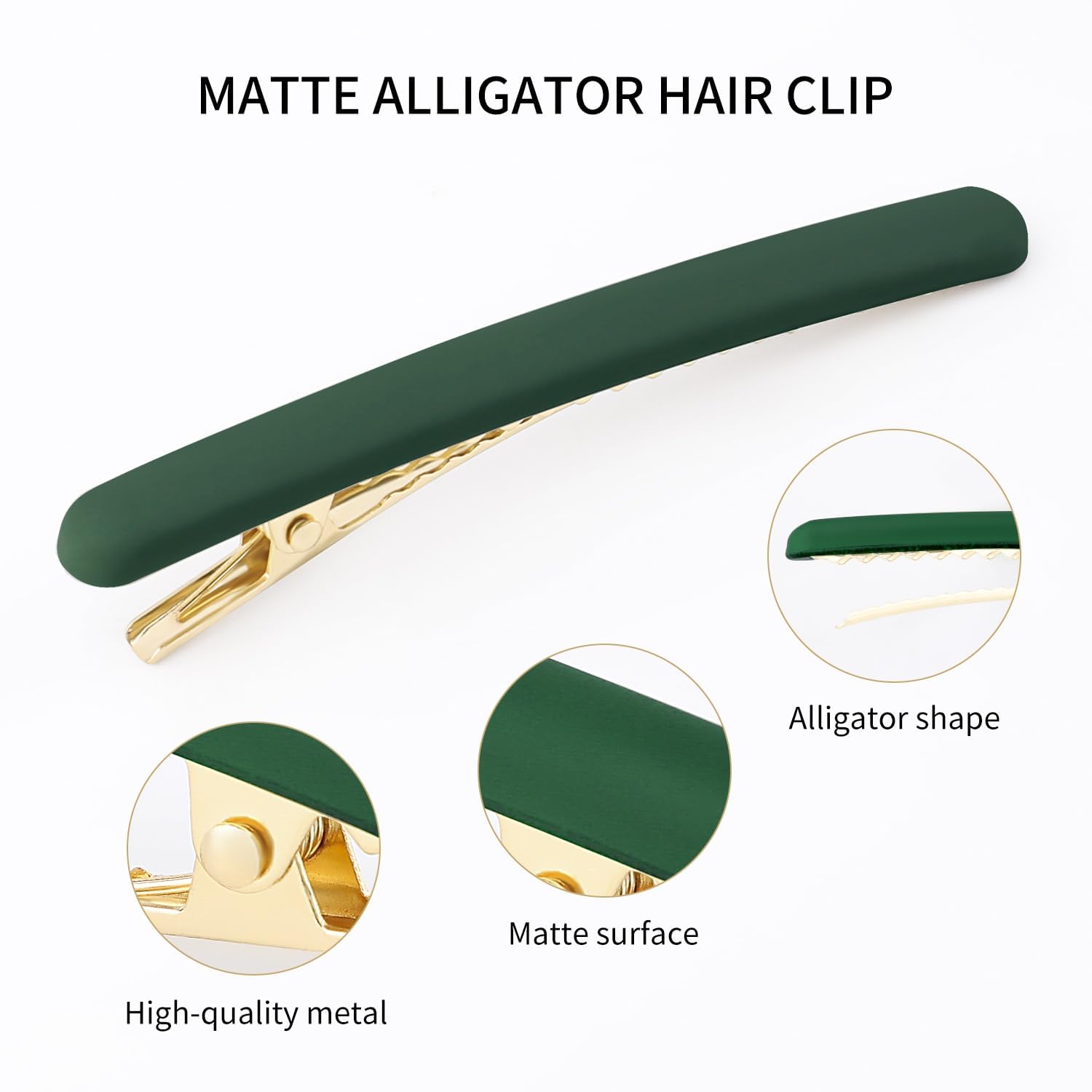 6PCS 9cm Long Matte French Hair Clips Colored Duck Bill Hair Clips French Clasp for Girls Women Hair Accessories (3 Color 01) - Image 3