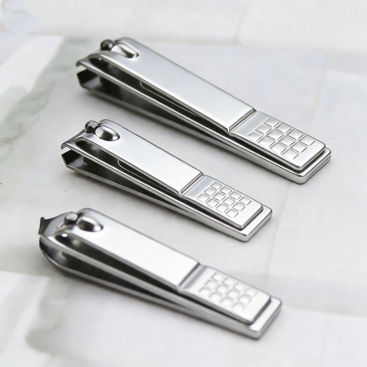 3 Pack Nail Clippers Set Stainless Steel Fingernail Toenail Clippers Sharp Nail Cutter Tools for Men Women Seniors