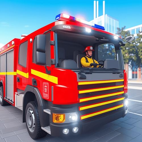 Fire Fighter Truck Driving Rescue Simulator Games : Fire Fighter Hero Truck Driver Simulator 911 City Emergency Rescue Ambulance Game