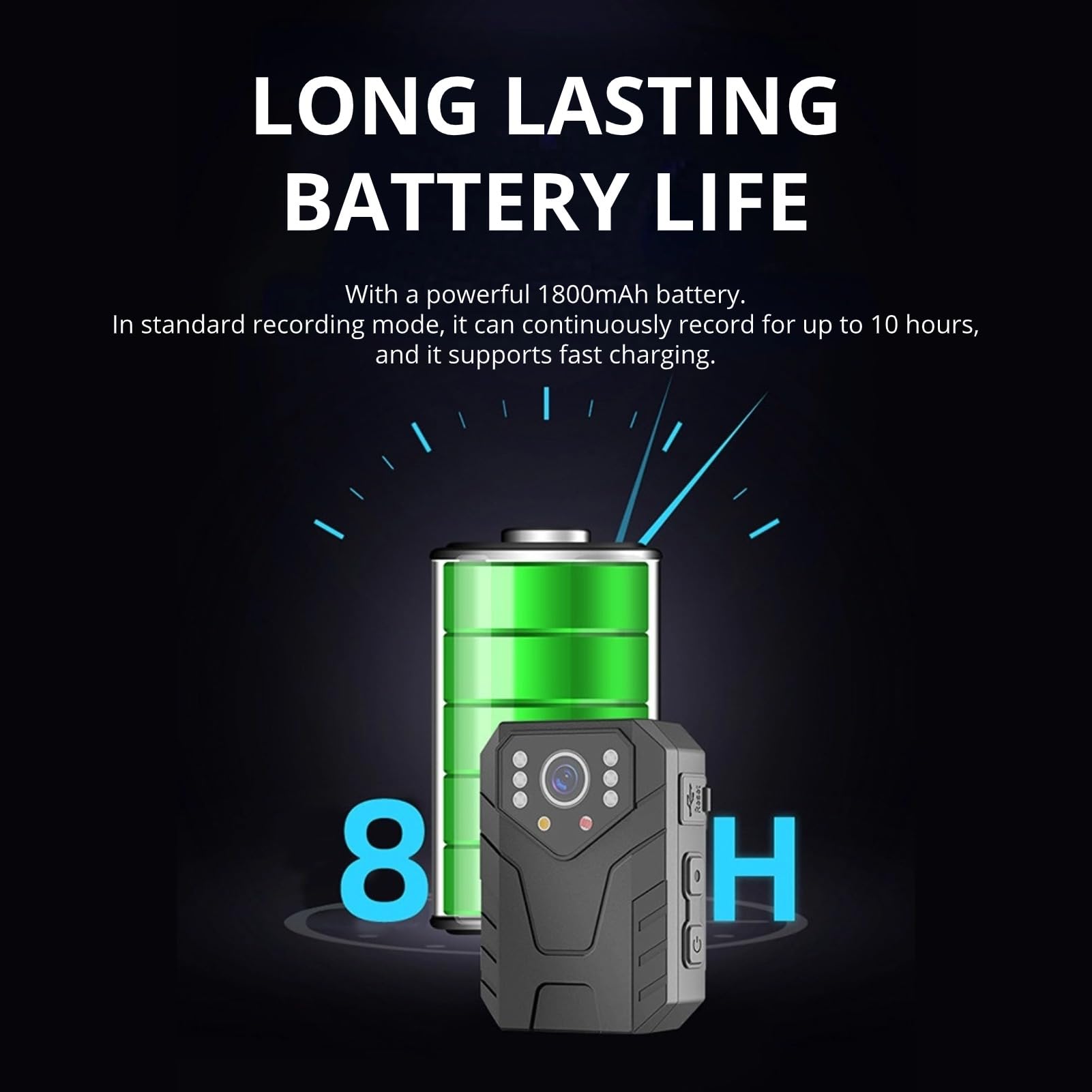 Cuifati WiFi Body Camera, 4K Ultra HD Body Cam with Audio and Video Recording, Police Body Worn Camera for Law Enforcement, Waterproof Shockproof Night Vision Action Camera