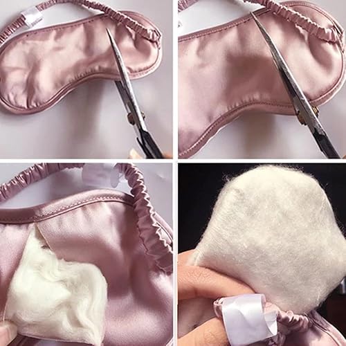 Miniatura 7 de Pink Sleep masks for women with elastic headband, Soft Eye Masks, Lightweight Comfortable Blindfold, silk eye mask